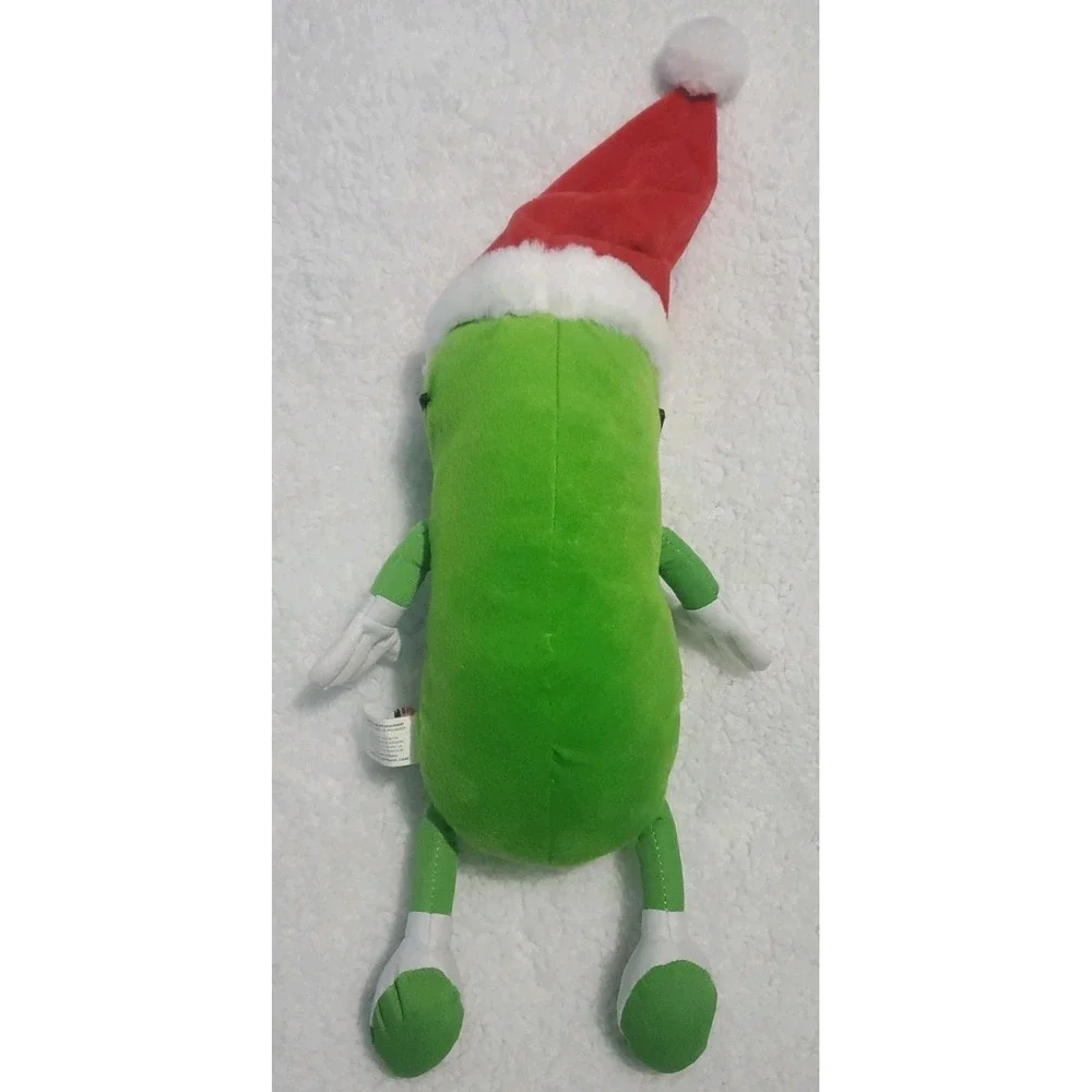 Mr Pickle Plush Stuffed Toy With Glasses Moustache & Santa Hat  16